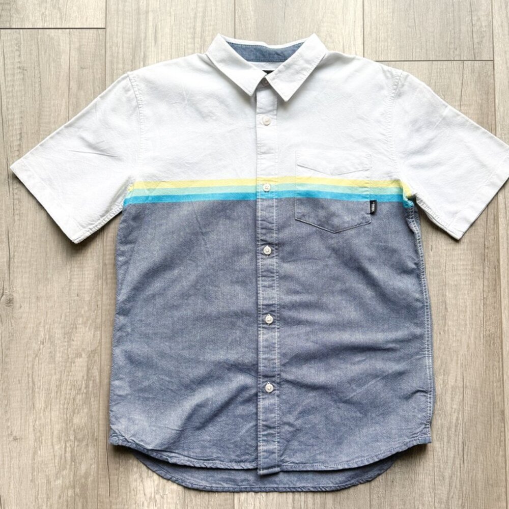 Vans Boys Short Sleeve Dress Shirt Kid Toddler Large